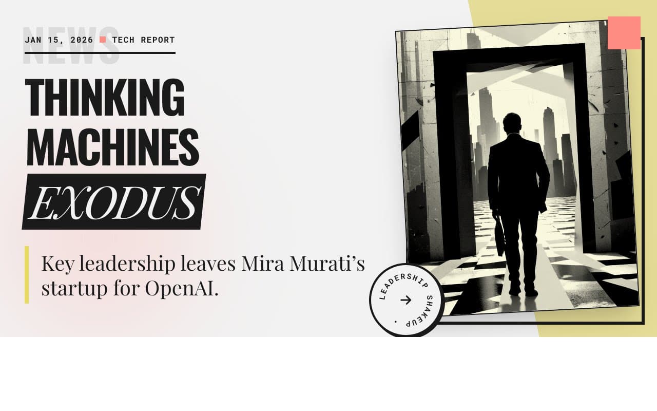 Mira Murati's startup, Thinking Machines Lab, is losing two of its co-founders to OpenAI | TechCrunc