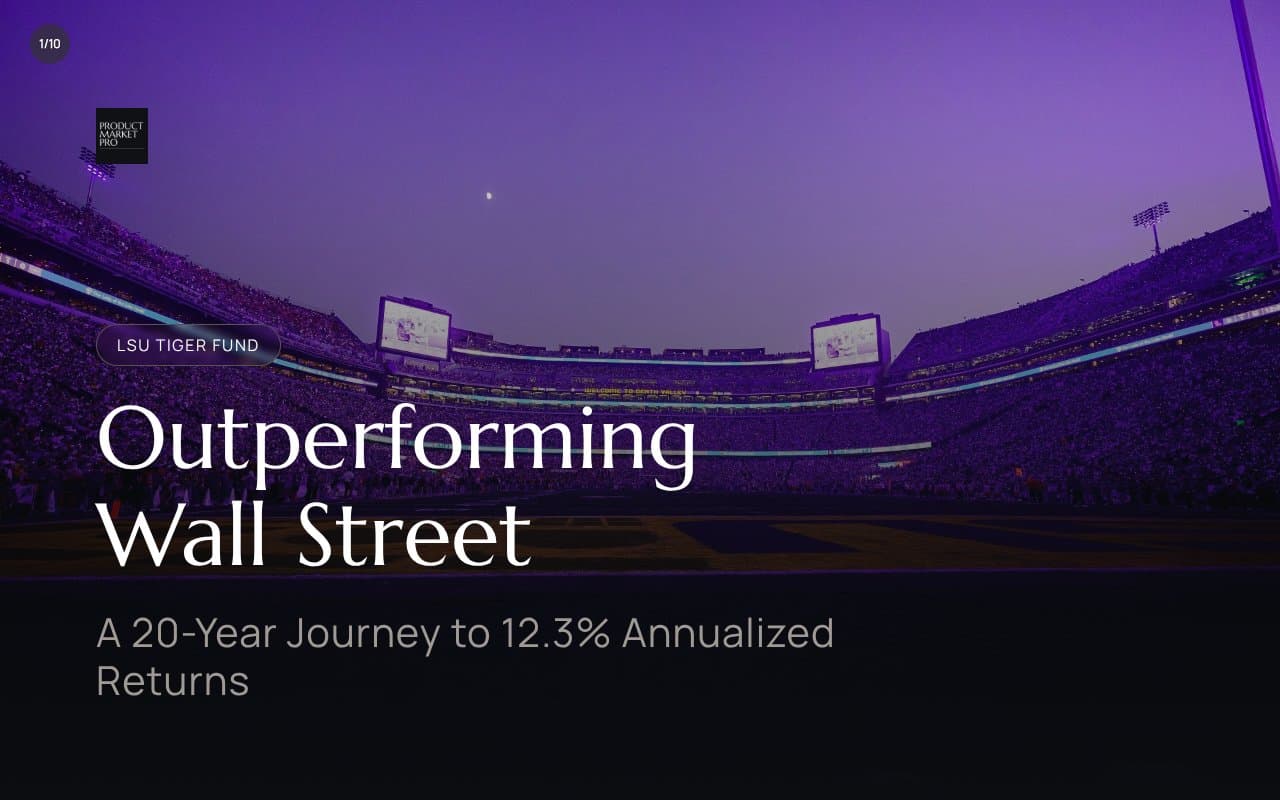 How Student-Run Funds Beat Wall Street: LSU Tiger Fund's 20-Year 12.3% Returns