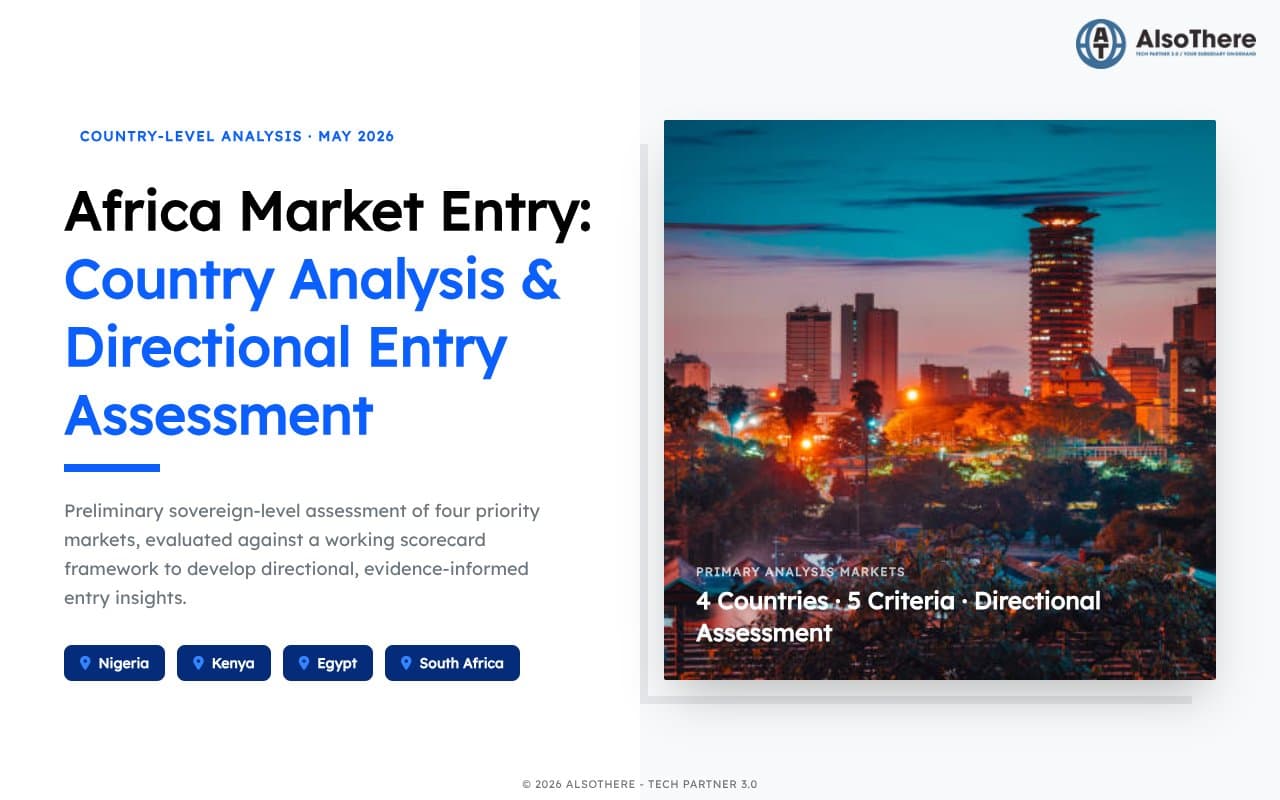 Africa Market Entry: Country Analysis and Recommendation Framework