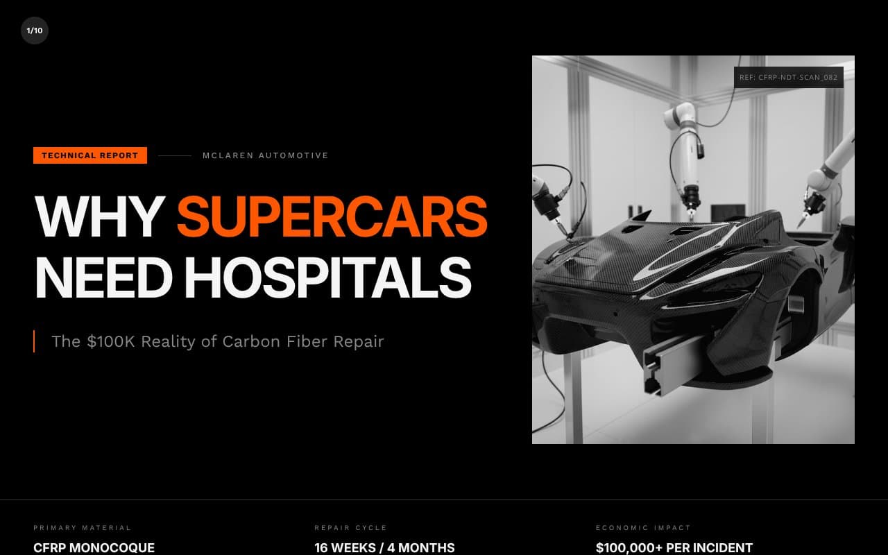 McLaren's 4-Month Carbon Fiber Repair: Why Supercars Need Hospitals