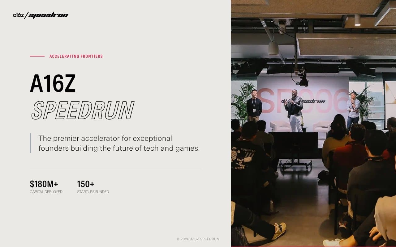 a16z Speedrun: The Accelerator Built for Exceptional Founders