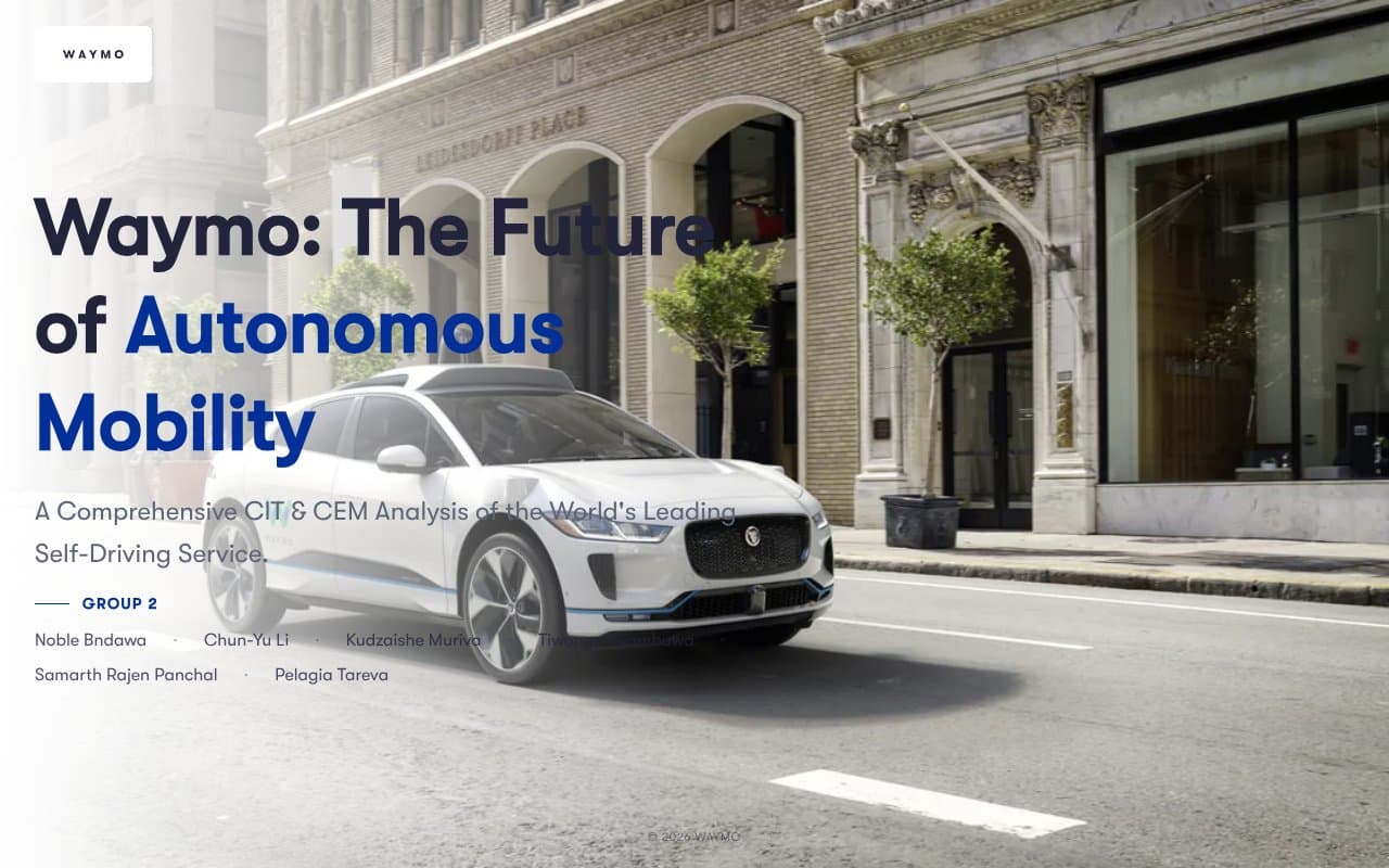 Waymo: CIT & Customer Experience Model
