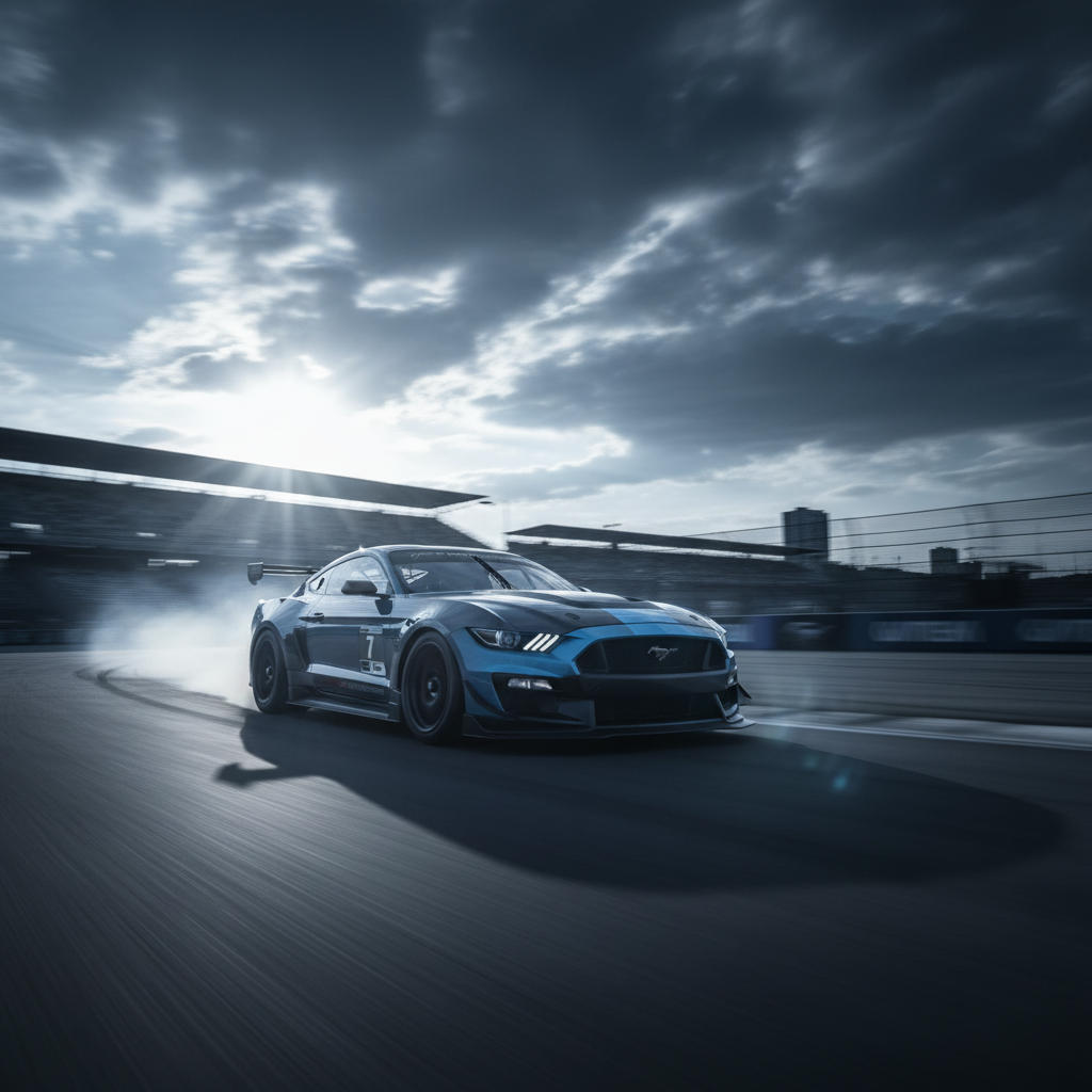 Mustang GTD on track