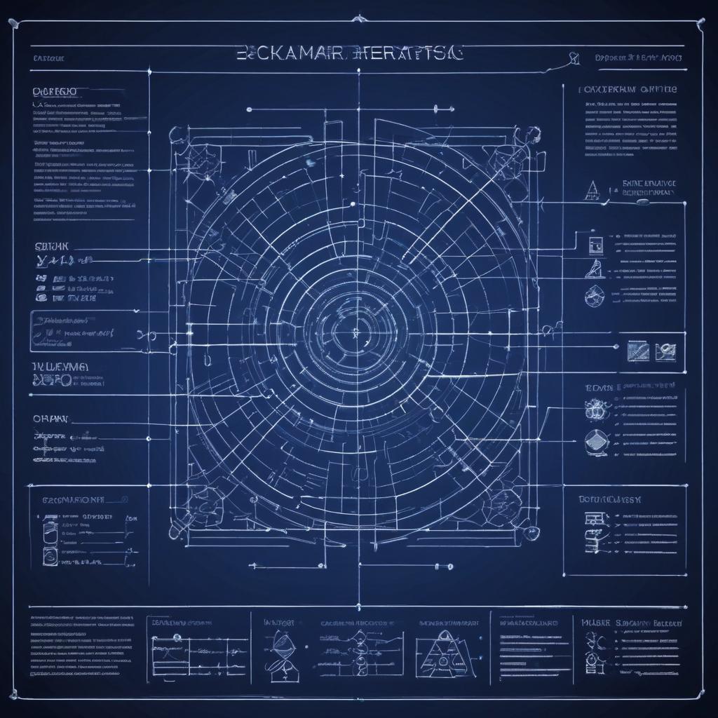 Technical Wireframe Schematic