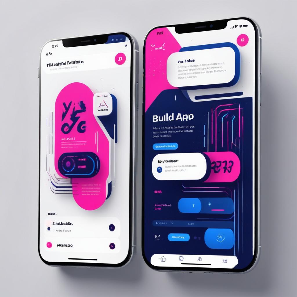 Neo-brutalist landing page design on mobile device