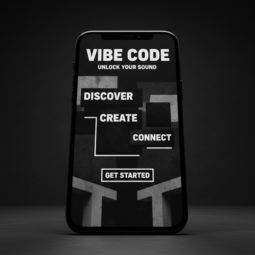 Neo Brutalist Vibe Code App Interface